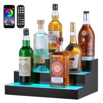 Display de garrafa de licor iluminado por LED VEVOR 3 camadas de 40 cm