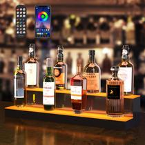 Display de garrafas de licor iluminado por LED VEVOR 2 camadas 76 cm 16 garrafas Display de garrafas de licor iluminado por LED VEVOR 2 camadas 76 cm 16 garrafas