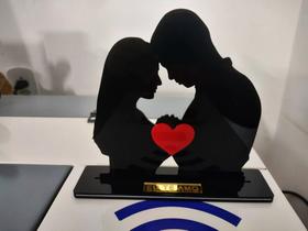 Display de Mesa Silhueta Namorados - Presente Dia dos Namorados - Hobbies do Ofício