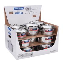 Display de panelas aco inox com fundo triplo tramontina