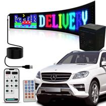 Display De Parabrisa Flexivel Ajustavel Multicolorido Painel Led Carro App De Transporte Imagem Divulgaçao Publicidade