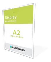 Display De Parede Acrílico A2 Porta Folha 1 Unidade
