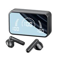 Display digital compacto e elegante sem fio do compartimento de carregamento do metal dos auriculares de Bluetooth