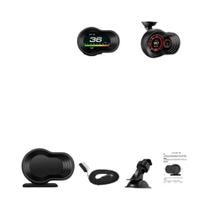 Display Digital OBD2 Para Carro HUD F9, Velocímetro, Medidor De Temperatura Do Motor, Alarme De RPM