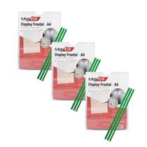 Display Em Acrílico Frontal Quadro De Aviso A4 Kit 3