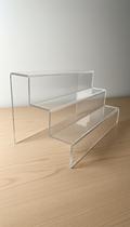 Display Escada Organizador Acrílico 3 Degraus 33cm Display Escada Organizador Acrílico 3 Degraus 33cm