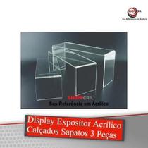 Display Expositor Acrílico Calçados Sapatos 1 Kit