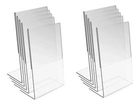 Display Expositor Em L Tamanho A5 10 Peças Acrílico Ps Mesa