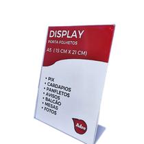 Display Expositor Suporte A5 L 15x21 Acrílico (PS) - Adre Utilidades