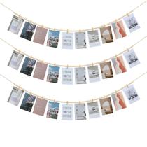 Display fotográfico suspenso KLOGTSIND Boho Wooden Bead, pacote com 3