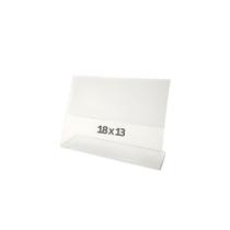 Display (Horizontal) 18x13 Acrílico (PS) L Expositor Suporte Pix QRcode Aviso Mesa Cardapio