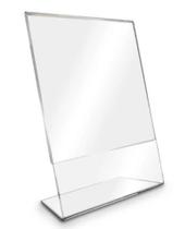 Display L 10x15cm A6 Expositor Mesa Folder Folha 2 Peças