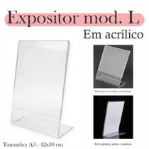 Display L Expositor 42X30 Acrílico Cardápio Pix Qr A3 Ver Display L Expositor 42X30 Acrílico Cardápio Pix Qr A3 Ver