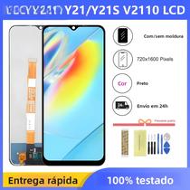 Display LCD com Frame, Touch Screen Digitizer Assembly, substituição para Vivo Y21, V2111, 6.51"