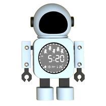 Display LED digital Alarm Clock Astronaut Robot para crianças