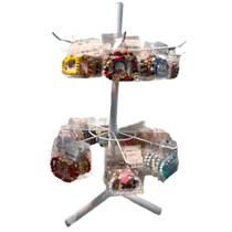 Display Metal com 50 Pulseiras e Balcão 60 cm Branco