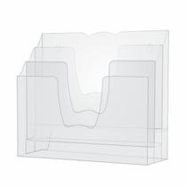 Display Organizador Triplo Mesa ou Parede Cristal Escritório 7300