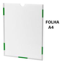 Display Parede Porta Folha A4 Modelo Acrílico 1 peça