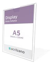 Display Parede Vertical Poliestireno A5 + Dupla Face 15X21Cm Display Parede Vertical Poliestireno A5 + Dupla Face 15X21Cm