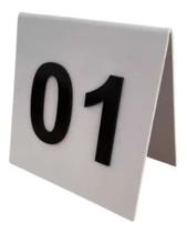 Display Pequeno Placa Numerador Mesa Bar Alto Relevo 30pçs Display Pequeno Placa Numerador Mesa Bar Alto Relevo 30pçs