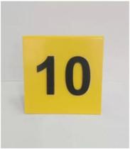 Display Pequeno Placa Numerador Mesa Bar Amarelo Alto Relevo 65pçs Display Pequeno Placa Numerador Mesa Bar Amarelo Alto Relevo 65pçs