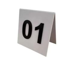 Display Pequeno Placa Numerador Mesa Bar Branco Alto Relevo 65pçs Display Pequeno Placa Numerador Mesa Bar Branco Alto Relevo 65pçs