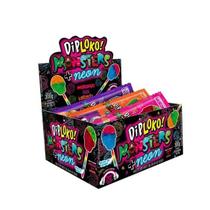 Display Pirulito Neon Formato Caveira Dip Loko 30 Unidades