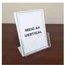 Display Porta Folder 1/2 (meio) A4 Acrílico Transparente Papel 2pcs Display Porta Folder 1/2 (meio) A4 Acrílico Transparente Papel 2pcs