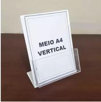 Display Porta Folder 1/2 (meio) A4 Acrílico Transparente Papel Display Porta Folder 1/2 (meio) A4 Acrílico Transparente Papel