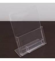 Display Porta Folder A4 (21x30) Acrílico Com Porta Cartão Display Porta Folder A4 (21x30) Acrílico Com Porta Cartão
