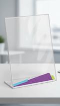 Display Porta Folheto A4 L Transparente 7 Peças