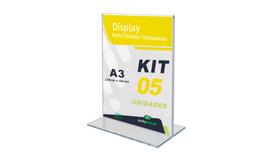 Display Porta Folheto de Mesa Balcão Toten Tamanho A3 Formato T Vertical Display Porta Folheto de Mesa Balcão Toten Tamanho A3 Formato T Vertical