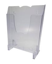 Display PORTA FOLHETOS A4 300 FOLHAS MESA E PAREDE SIMPLES CRISTAL 7000