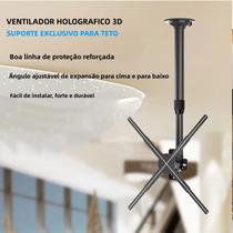 Display Publicitário Holográfico 3D Ajustável Com Ventilador, Projetor De Teto De 15,5 a 24