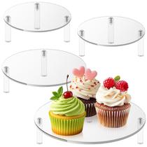 Display Riser de acrílico MKAWPOLA Clear para joias de comida para bolos