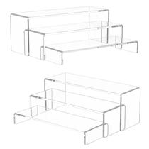 Display Riser de acrílico NIUBEE 12 Large Clear com 2 conjuntos de 6 unidades