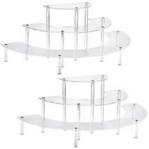 Display Risers de acrílico HENABLE Clear Cupcake Stand de 3 camadas Display Risers de acrílico HENABLE Clear Cupcake Stand de 3 camadas