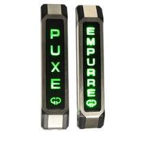 Display Sinalizador LED PUXE/EMPURRE Inox GP Control