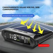 Display Solar GPS Para Carro Com Velocímetro, Temperatura, Altitude E Lembrete De Excesso De