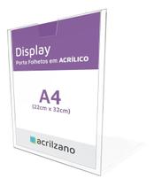 Display Suporte Notificações Folha A4 Acrílico Para Parede