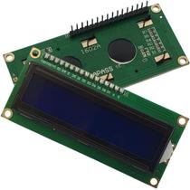 Display tela visor LCD 16x2 1602 com Blacklight Fundo Azul, e pinos conector (Soldados) Ideal para Arduino, Robotica
