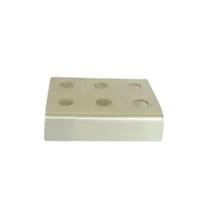 Display u 6 furos acrilico perolado branco