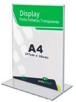 Displays Acrilico Em T Tamanho A4 Vertical Mesa Balcão