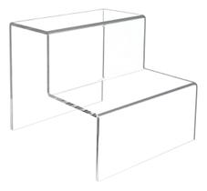 Displays Escadinha Expositor Cristal 20x10x10cm - 2 Degraus