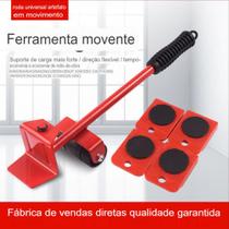 Dispositivo Aparelho Movedor De Móveis Grande e Pesados Como Sofa Armario Maquina Guarda Roupa Kit 5 Peças Para Mudanças Portátil Suporta até 150 kg