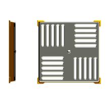 Dispositivo Caixilho 15 x 15cm em Latão e Inox para Piscina de Alvenaria