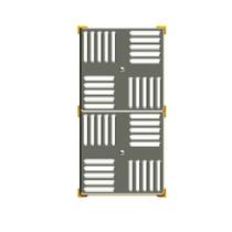 Dispositivo Caixilho 15 x 30cm em Latão e Inox para Piscinas de Alvenaria