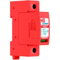 Dispositivo Contra Surtos Elétricos Clamper Front Mini 20KA, 275V, Limitador de Tensão + Desconexão Térmica, Monopolar, Vermelho - 16235