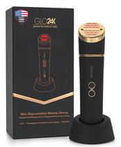 Dispositivo de beleza GLO24K Red Light para rosto e pescoço com vibração