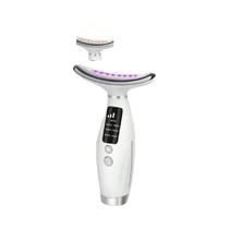 Dispositivo De Beleza Para Rosto E Pescoço Com 7 Modos E 7 Velocidades, Luz Colorida, Cabo Curvo E Dispositivo De Beleza Para Rosto E Pescoço Com 7 Modos E 7 Velocidades, Luz Colorida, Cabo Curvo E